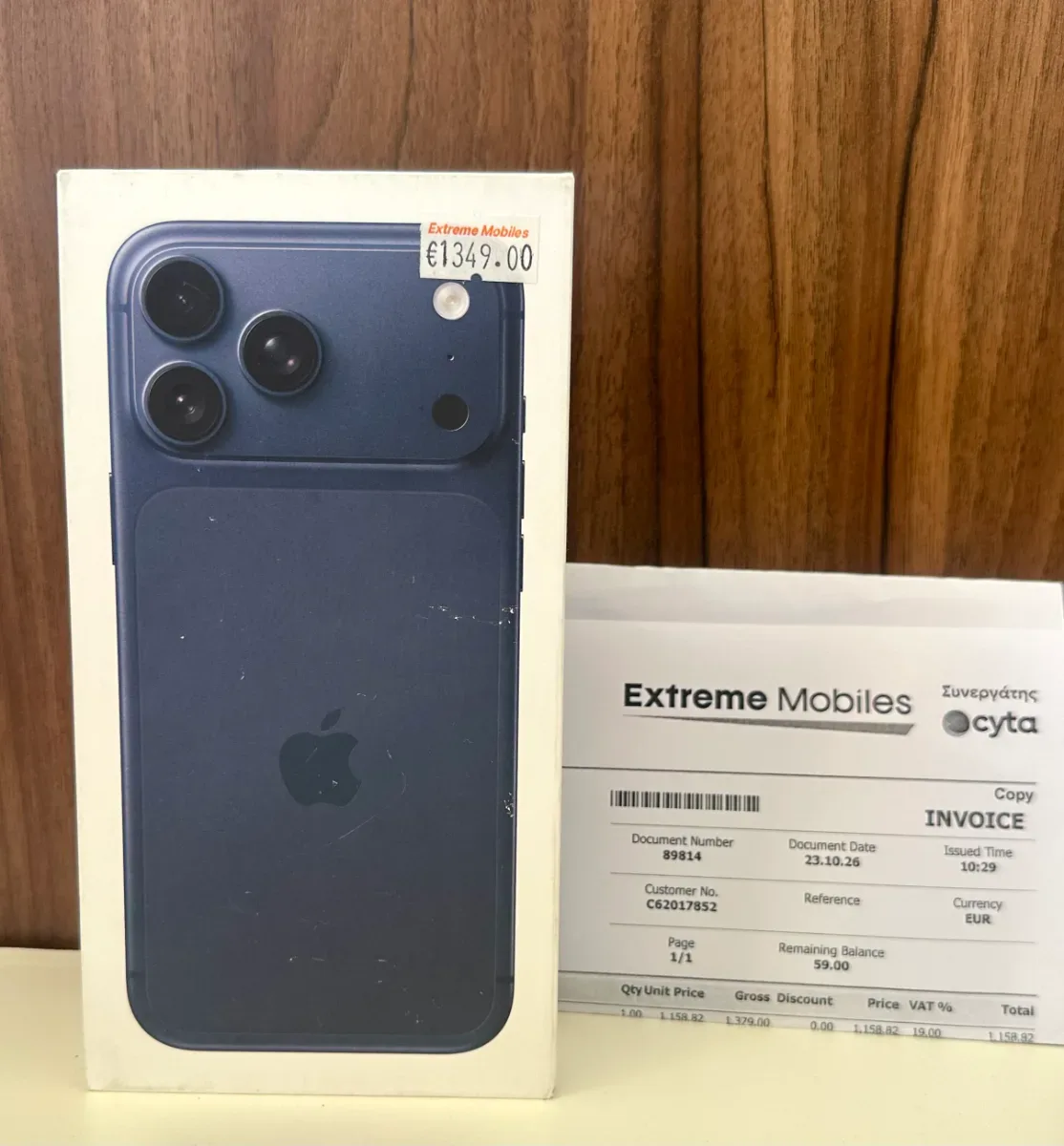 iPhone 17 Pro Max in Deep Blue, photo 1 of 2